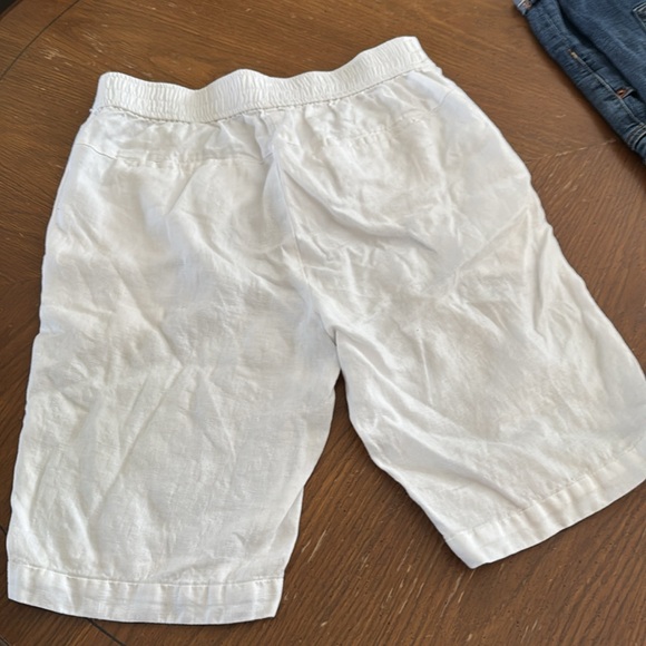 Eileen Fisher Organic Linen Bermuda Shorts Woman XXS White Pockets 10.5” inseam - Picture 9 of 13